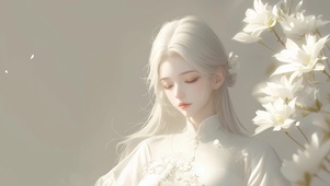 白发青丝美人