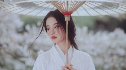 白衣古装美女古风