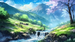 绿色清爽风景