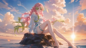 日落粉毛萝莉甘露寺蜜璃