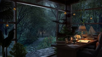 林中小屋雨