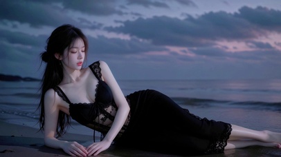 海边美女