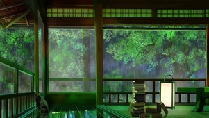 下雨的和室