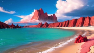 浪漫红海滩