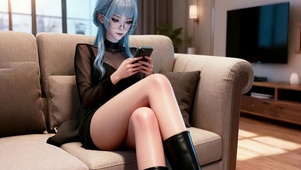 蓝发少女·午后时光