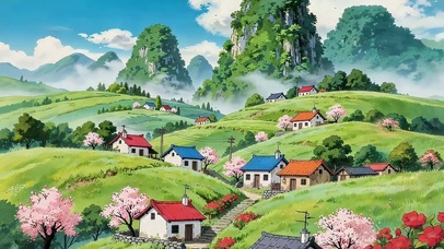 山丘上的乡村