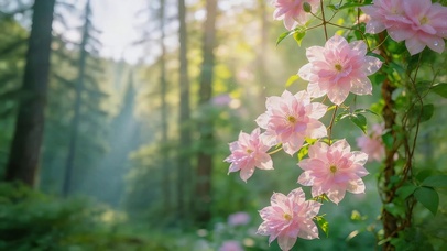 树林中的鲜花