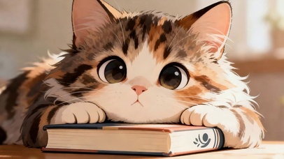 猫咪躺在书上