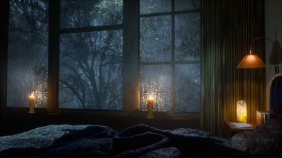 雨夜安静卧室