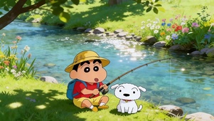 蜡笔小新夏日溪钓