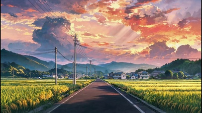 田野晚风