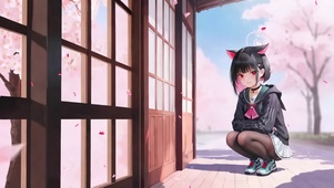 樱花树下JK少女