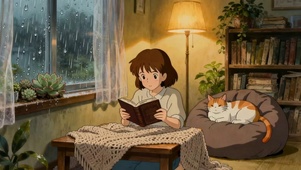  雨夜静读时光