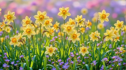 水仙漫野，春日正盛