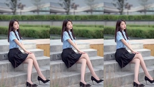 中山装学妹变装