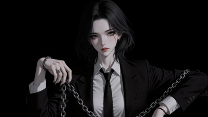 西装暗黑锁链御姐风女孩