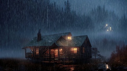 大雨夜小屋