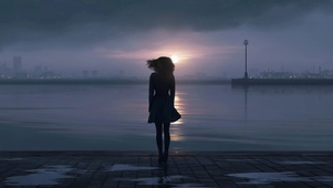 夜晚海景