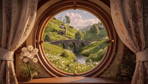 童话小屋窗景