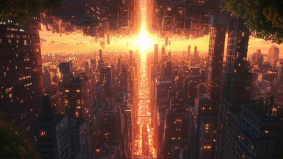 逆世界颠倒城市黄昏