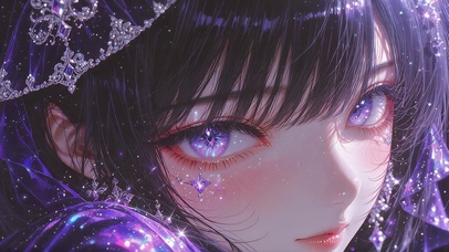 浪漫水晶女孩高清4k