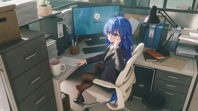 黑丝OL美少女