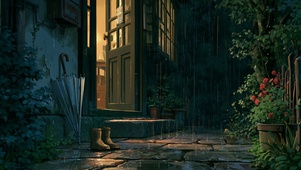 雨后小院
