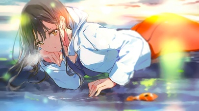 阳光水上少女