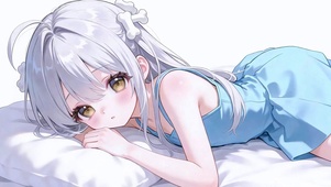 甜美可爱白发萝莉