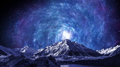 站在雪山看星空