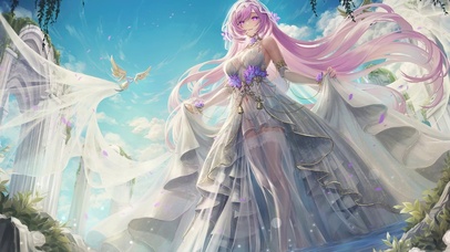 唯美白裙少女
