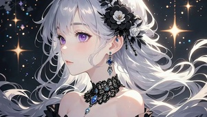 4K 银夜黑蔷少女