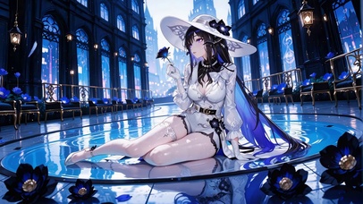 蓝调黑蓝玫瑰大丽花