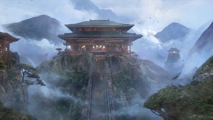 山松云雾阁楼