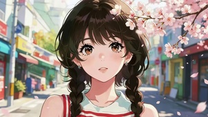 小镇桃花女孩