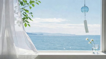 治愈海边风铃