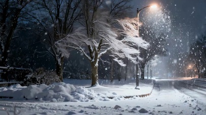 雪夜街景