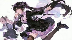 甜美紫裙少女