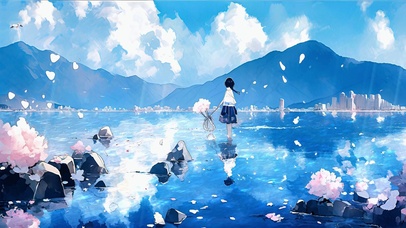 护眼 清新插画