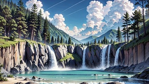 森林泉水