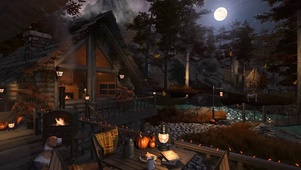 夜晚小屋