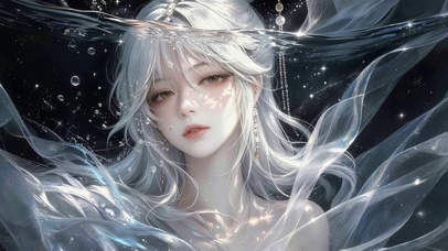 治愈可爱水中女孩