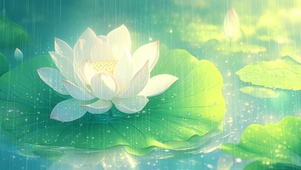 雨中荷花