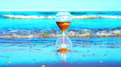 唯美海滩沙漏 4K