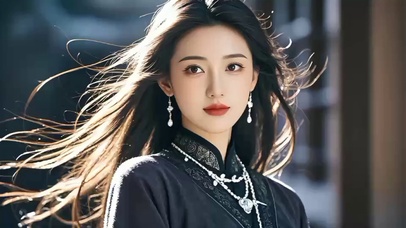 长发飘飘古风美女1