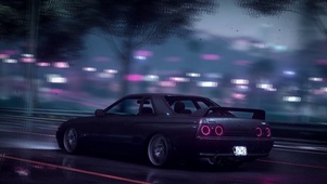 行驶的跑车