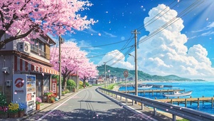 海景小镇街道