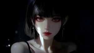 暗黑红瞳短发美少女