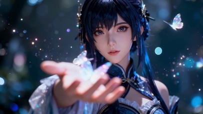 梦幻国漫水晶蝴蝶女神