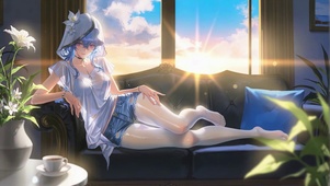 窗边晨光慵懒时刻-守岸人